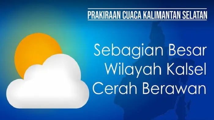 BMKG merilis prakiraan cuaca hari ini, Selasa 3 September 2024. Tanah Bumbu dan Kotabaru berpotensi hujan ringan. Foto: bmkg.co.id