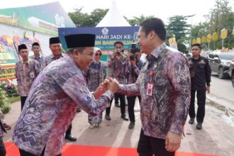 Peringatan Hari Jadi (Harjad) ke-65 Kabupaten Barito Kuala (Batola) yang digelar Pemerintah Kabupaten barito Kuala (Pemkab Batola) berlangsung meriah, bertempat di Lapangan 5 Desember, Marabahan, Rabu (8/1/2025). Foto: Adpim Kalsel