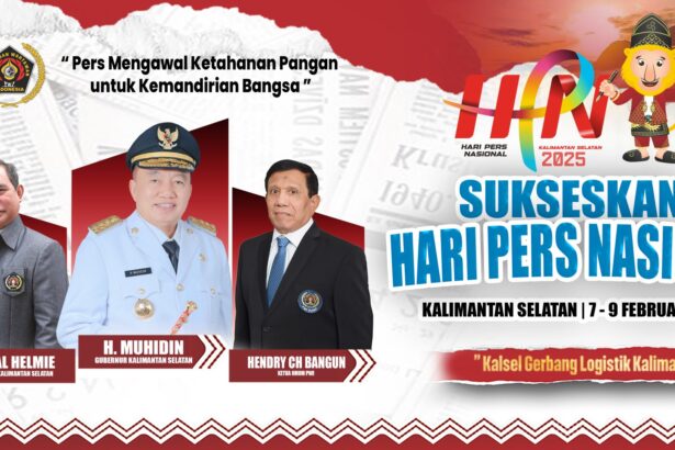 Banner HPN 2025 di Kalsel. Foto: Dok. PWI Kalsel