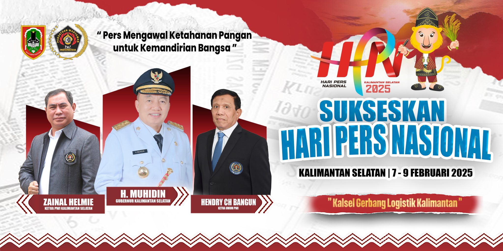 Banner HPN 2025 di Kalsel. Foto: Dok. PWI Kalsel