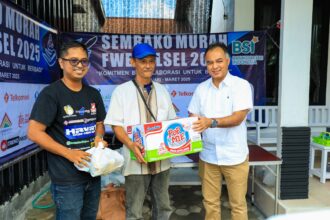 FWE Kalsel Bersama BSI Gelar Sembako Murah di Sungai Andai. Foto: Dok. FWE Kalsel