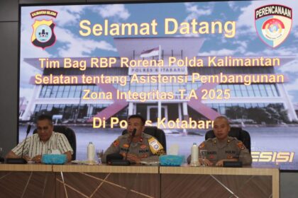 Polres Kotabaru menggelar asistensi pembangunan ZI di Aula Sanika Satyawada Polres Kotabaru. Foto: Polres Kotabaru