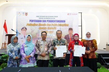 Dinas Pertanian dan Ketahanan Pangan (DPKP) Provinsi Kalimantan Selatan (Kalsel) mempercepat langkah menuju swasembada pangan melalui penegasan komitmen integritas di Banjarbaru, Sabtu (1/2/2025). Foto: MC Kalsel