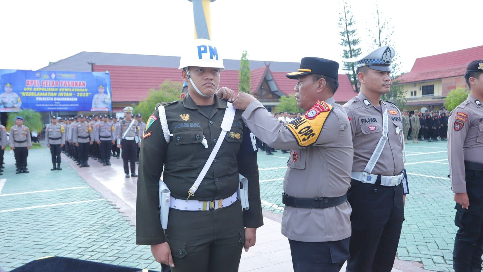 Polresta Banjarmasin laksanakan apel peresmian Operasi Keselamatan Intan 2025, Senin (10/2/2025). Foto: Humas Polresta Banjarmasin