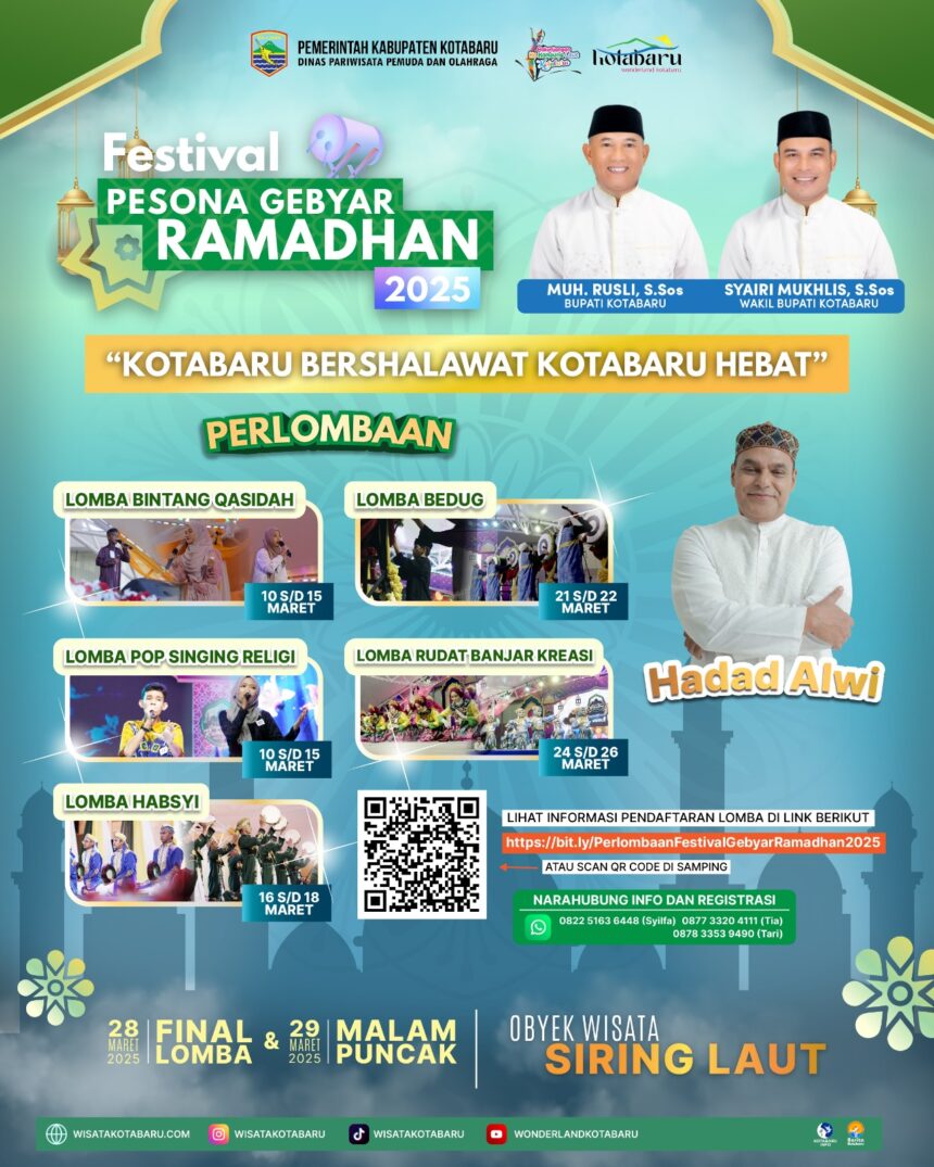 Nantikan Festival Pesona Gebyar Ramadan 2025 Disiring Laut Kotabaru, Cek Tanggalnya!. Foto: Pemkab Kotabaru